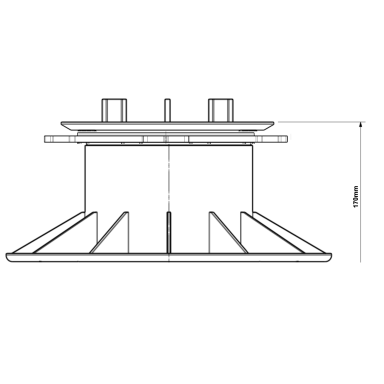 Reguliuojama atrama / reguliuojamas pjedestalas plytelėms 170 mm - 270 mm